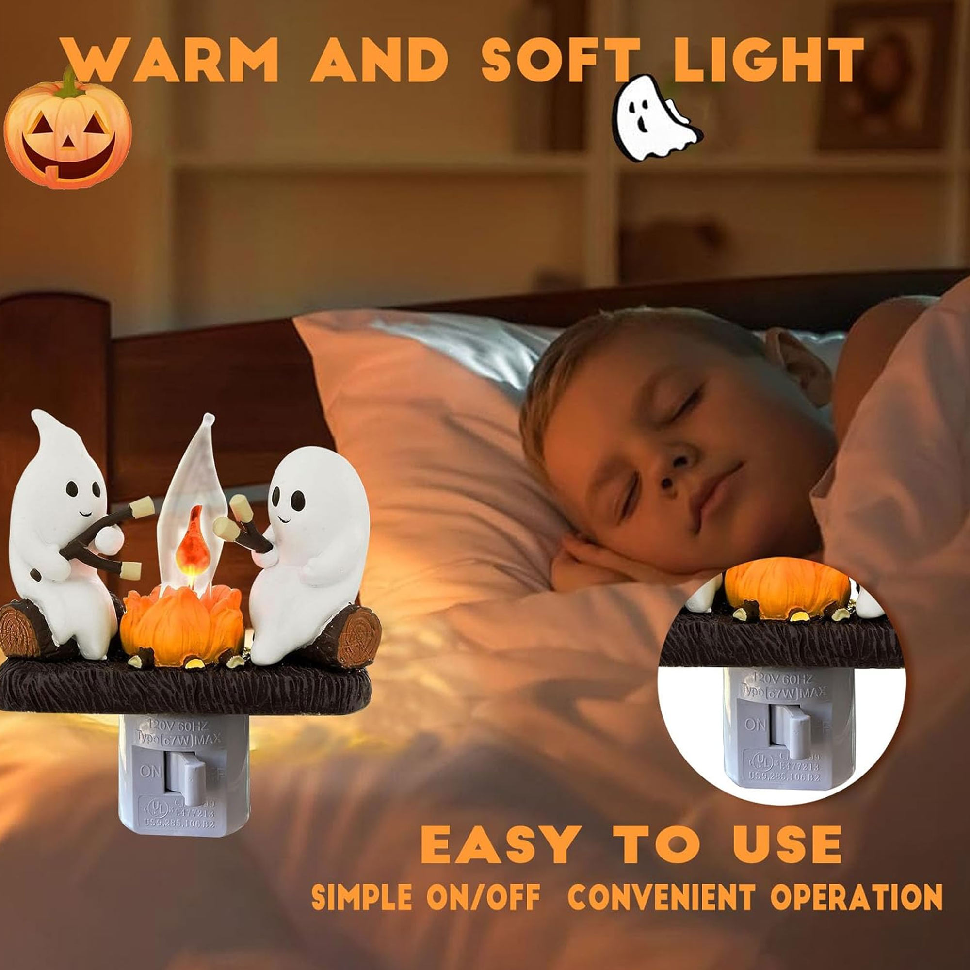 2025 Best Ghost Campfire Flickering Nightlight