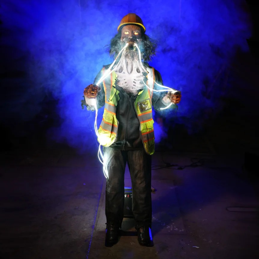 Electric Zombie Animated Halloween Props