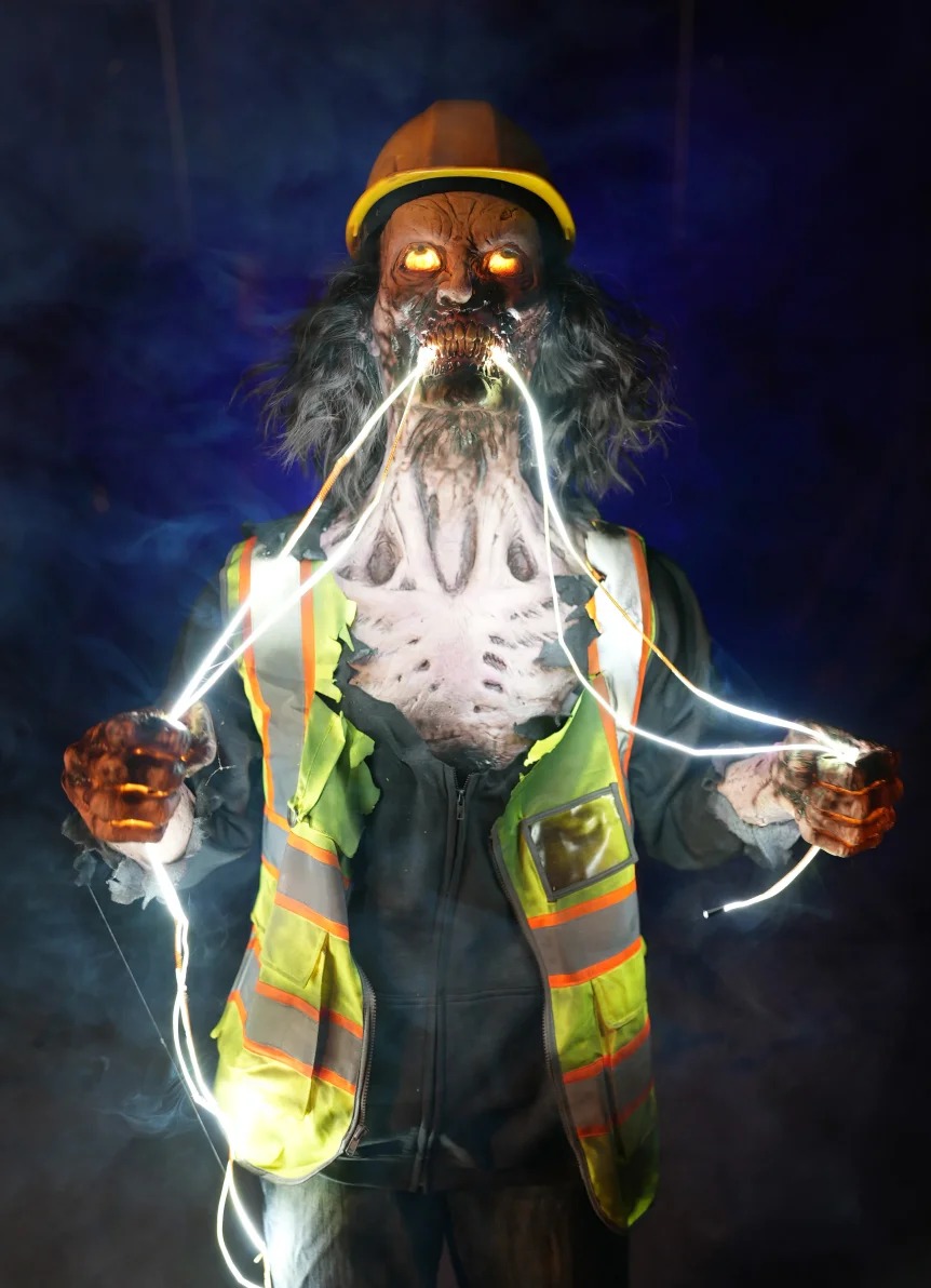 Electric Zombie Animated Halloween Props