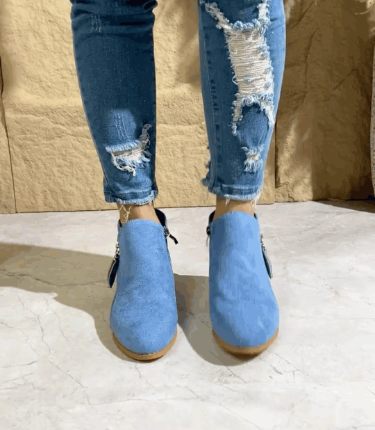 🔥Last Day 69% OFF🔥Women’s Comfort Walking Ankle Boots – Low Heel, Zipper Closure, Orthopedic Arch Support