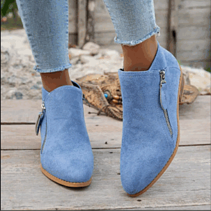 🔥Last Day 69% OFF🔥Women’s Comfort Walking Ankle Boots – Low Heel, Zipper Closure, Orthopedic Arch Support