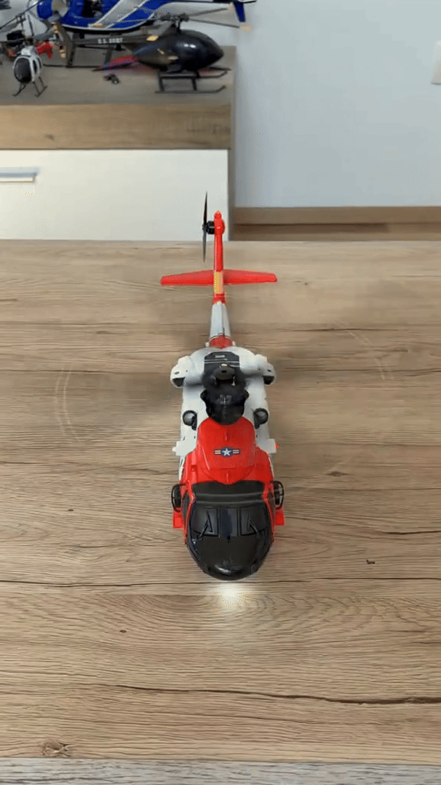 ⚡FLASH DEAL - CLEARANCE WAREHOUSE🚁Coast Guard RC F09-S Helicopter, 1/47 Scale 2.4G 6CH Gyro RC Helicopter w/ GPS Intelligent Control System