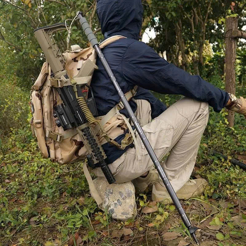 Tactical Hiking Stick w/ Integrated Survival Kit